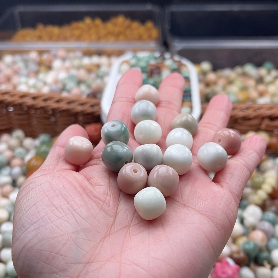 白玉菩提吊坠C/12mm/50+10颗