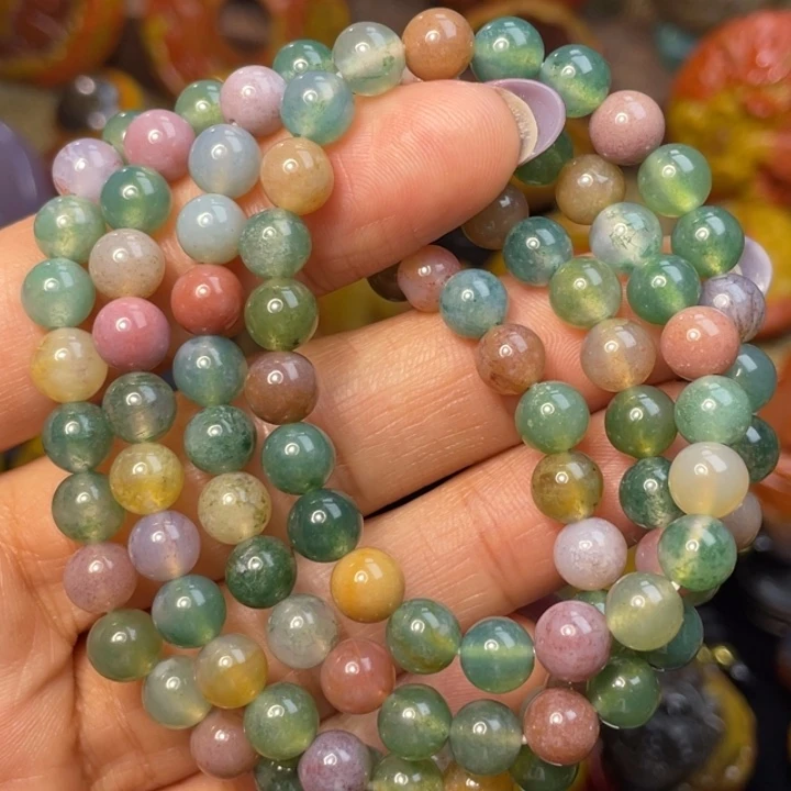 玛瑙/玉髓未镶嵌珠宝奇石品质天然水草108粒450