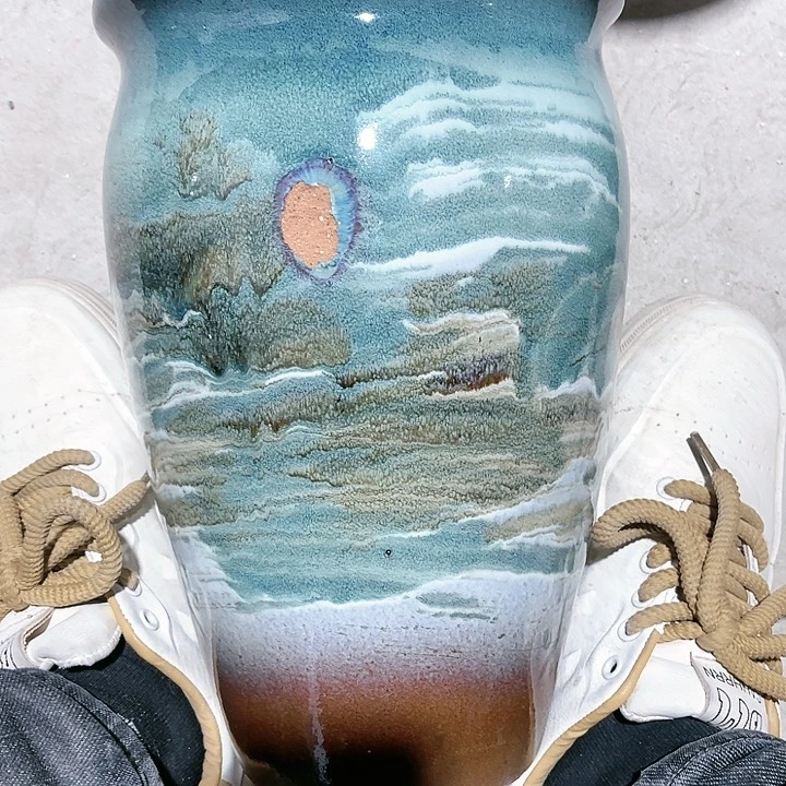 红陶口径21高度31一只瑕疵