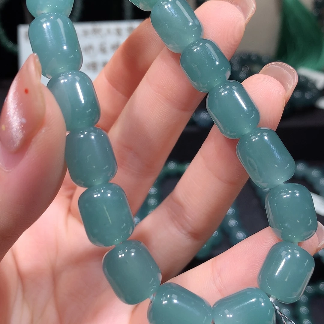 翡翠未镶嵌颈饰天然a货翡翠手串