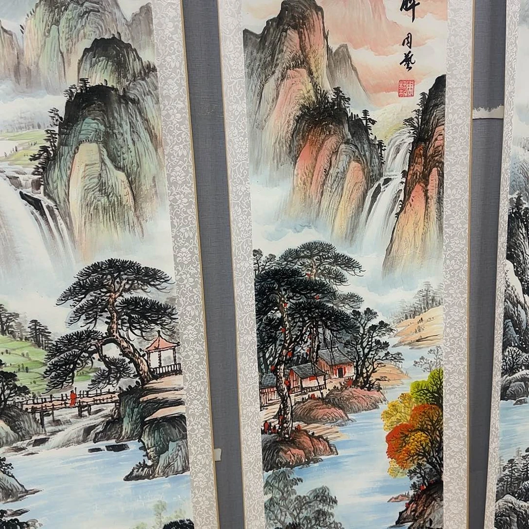 国画QB四幅一套作品！带证书！只限一单