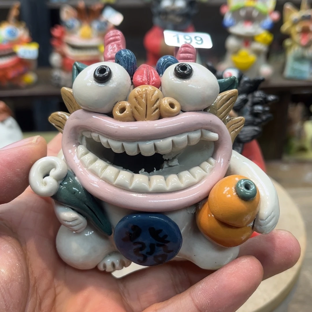 陶瓷纯手工抽象陶瓷摆件微瑕199