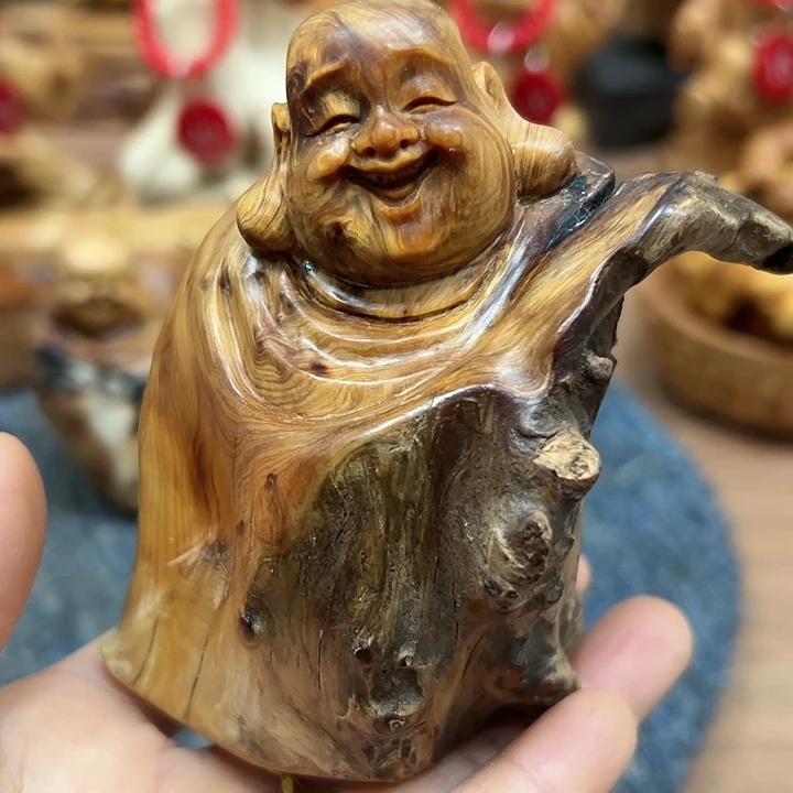 柏木周太行崖柏手把摆件