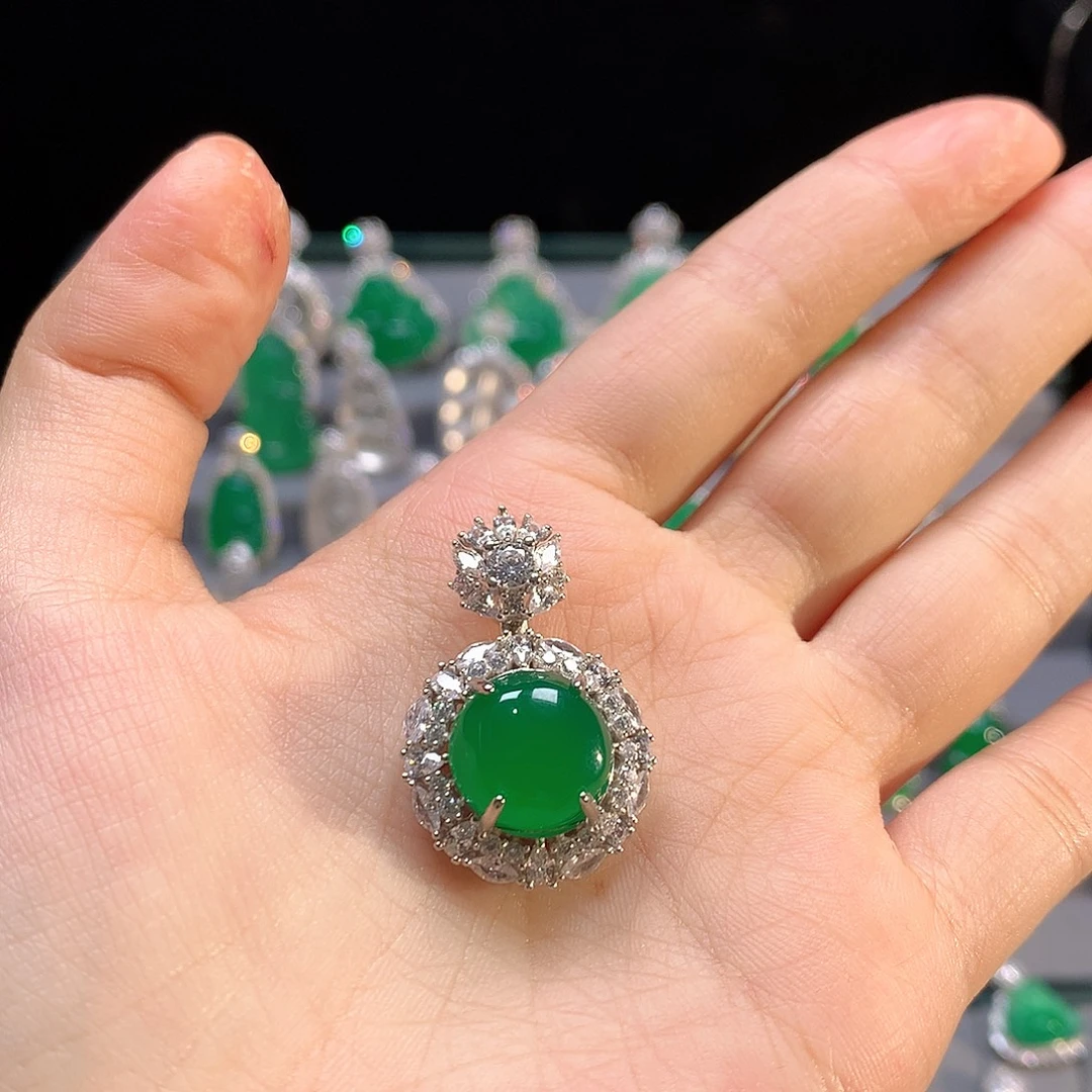 玛瑙/玉髓银S925镶嵌颈饰