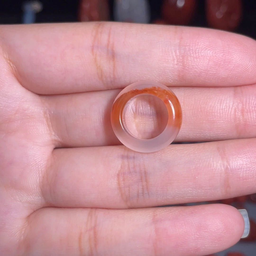 南红玛瑙未镶嵌冰飘跑环11.3mm