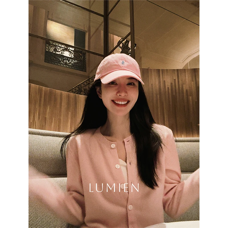 【LUMIEN】温婉风春秋新款奶酪色圆领针织开衫两件套装女LX5AZS014