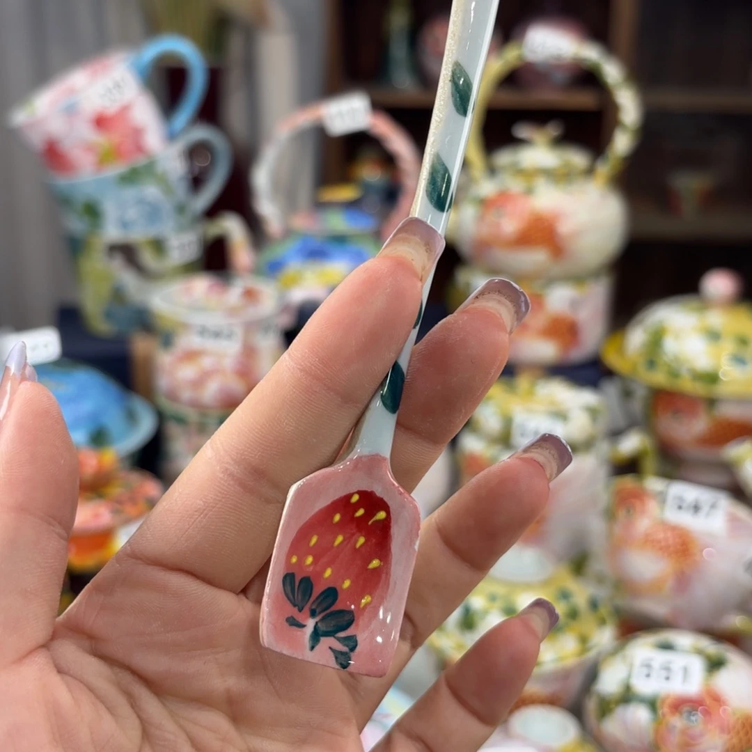 瓷片景德镇手绘高温釉下彩陶瓷茶具