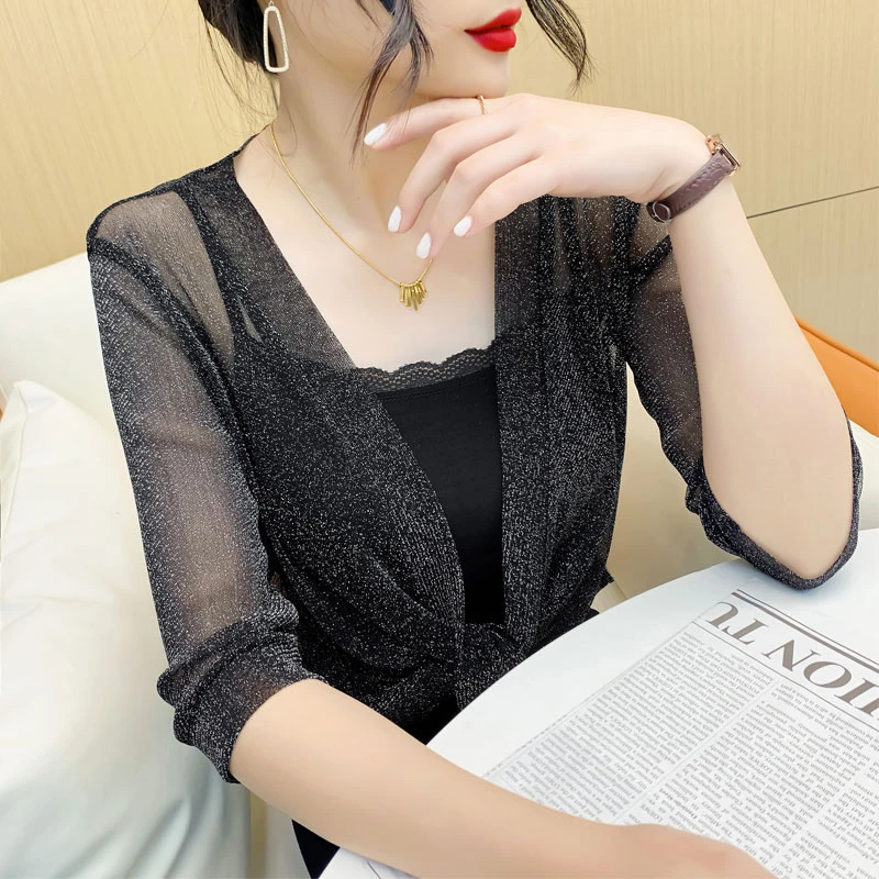 2025夏季防晒开衫披肩短款大码搭吊带裙小外套薄款防晒开衫上衣女