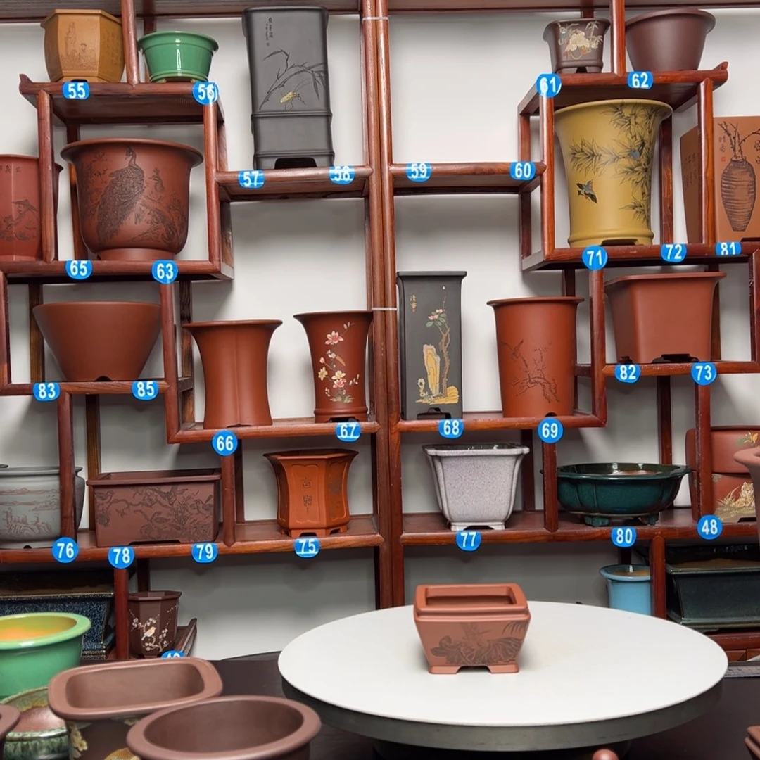 紫砂花盆忍**龟四方花盆