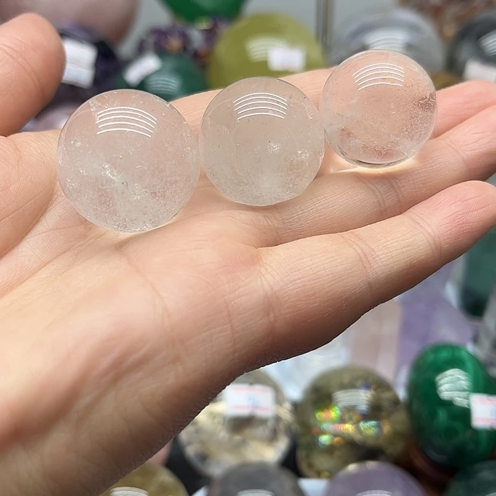 珠宝半成品未镶嵌水晶75克白水晶球