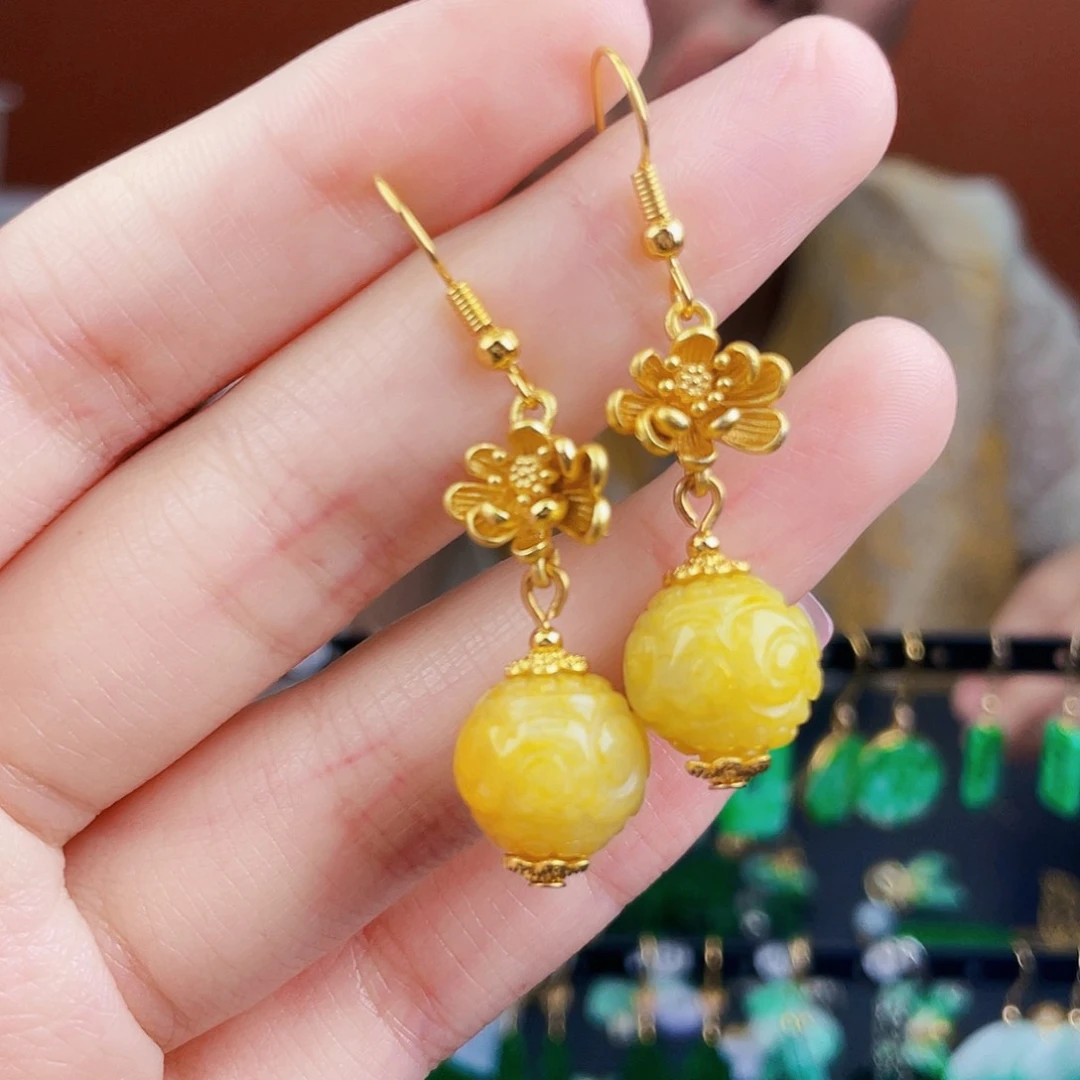 翡翠未镶嵌耳饰饰品