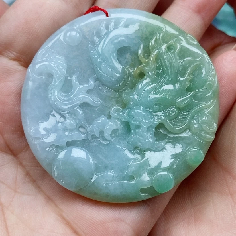 【闪购商品】翡翠未镶嵌颈饰米*多天然翡翠A货龙牌