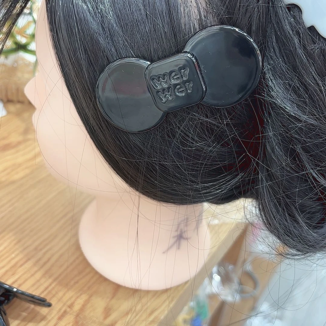 皮质铁合金大号黑色蝴蝶结