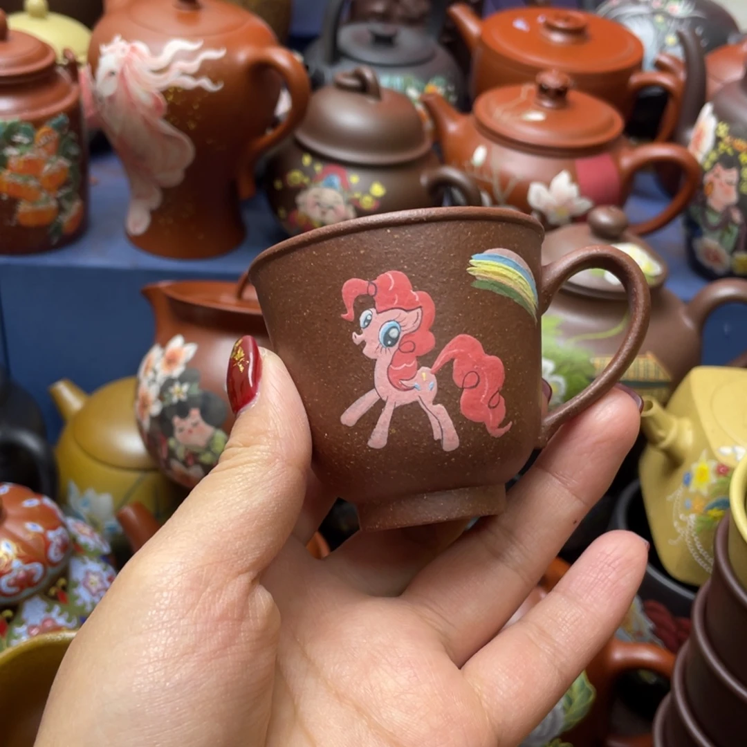 茶杯红泥紫砂主人杯70cc