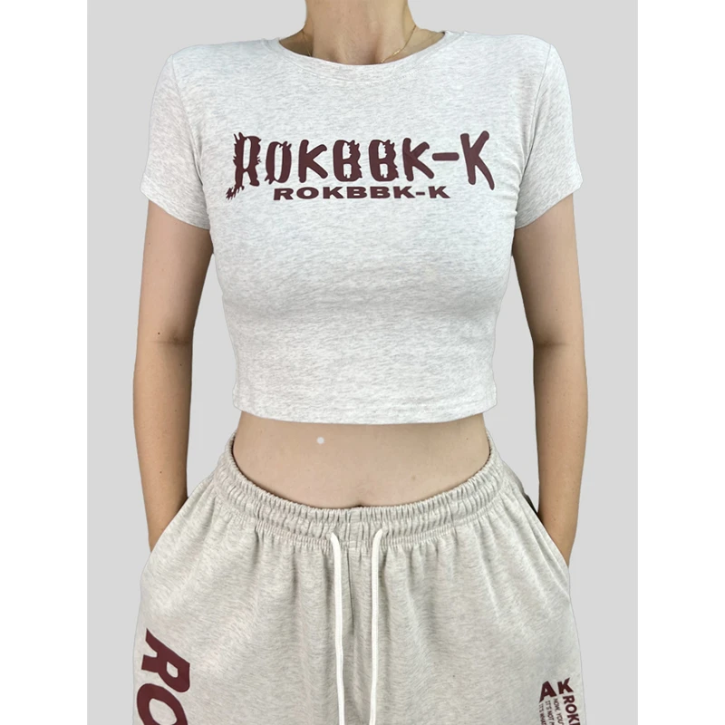 ROKBBK-K/布韩街舞hiphop运动裤爵士舞jazz裤子女灰色休闲裤套装