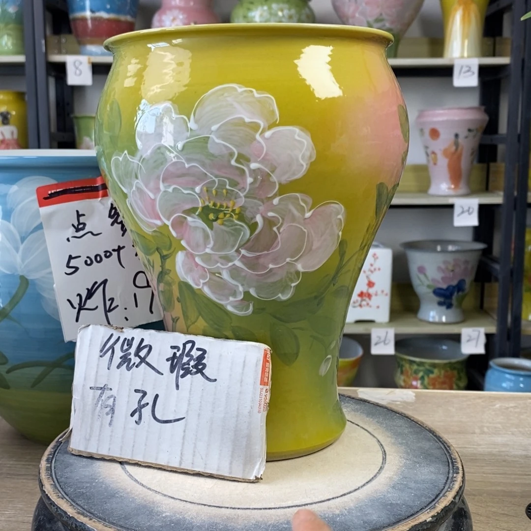 景德镇手工手绘陶瓷花盆