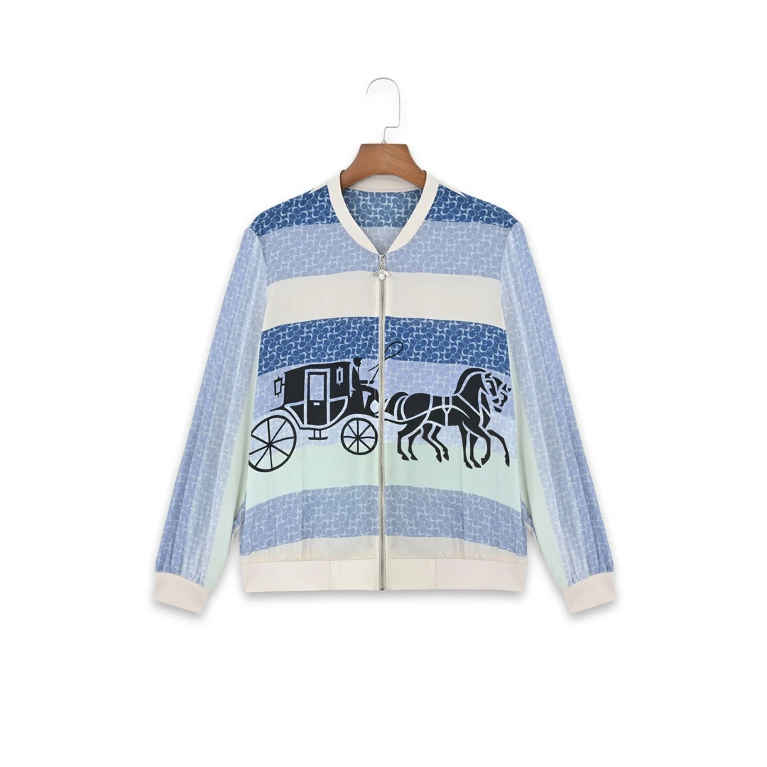 25年夏季印花拉链外套XS696975