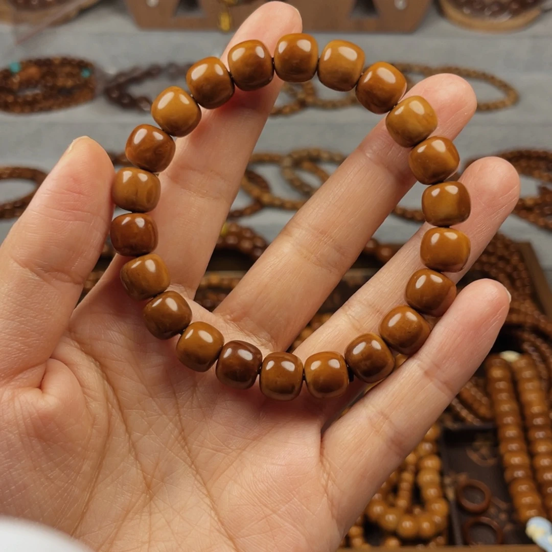 牛***忙果皮天然库克精挑老型9*10单圈手串