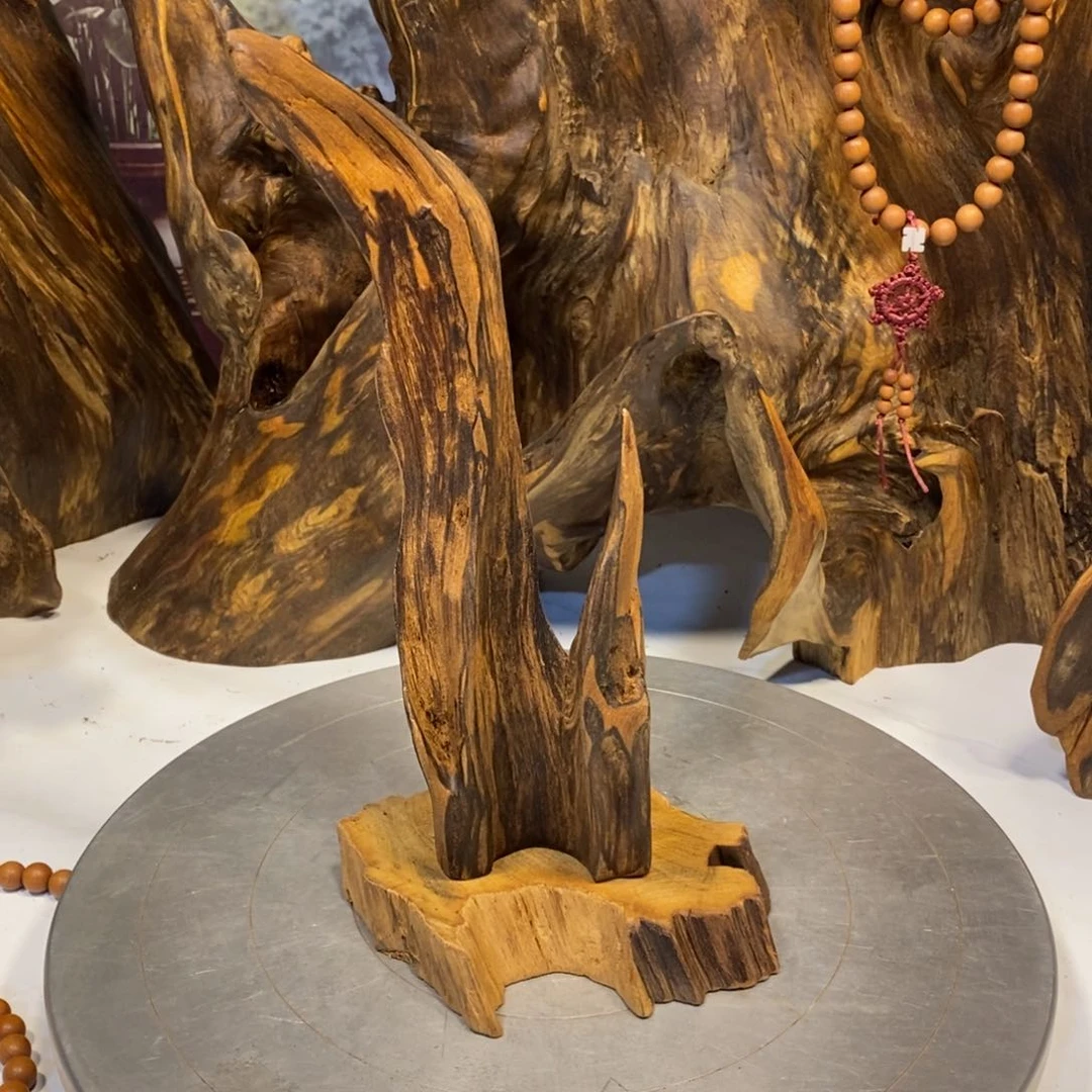 木土沉香清凉薄荷药香摆件