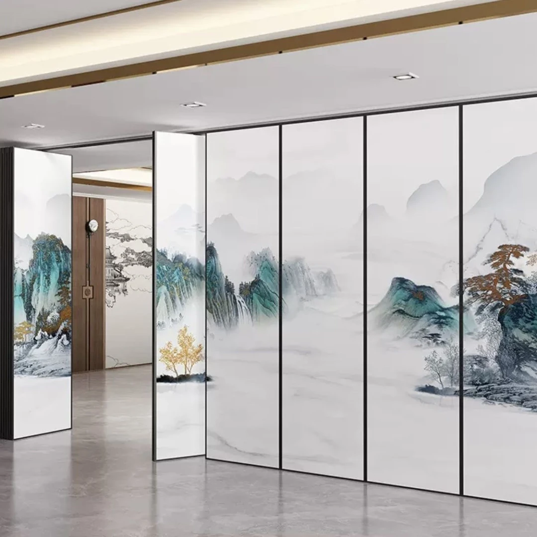 酒店活动隔断墙饭店包厢铝合金折叠移门屏风吊轨办公室高档隔音
