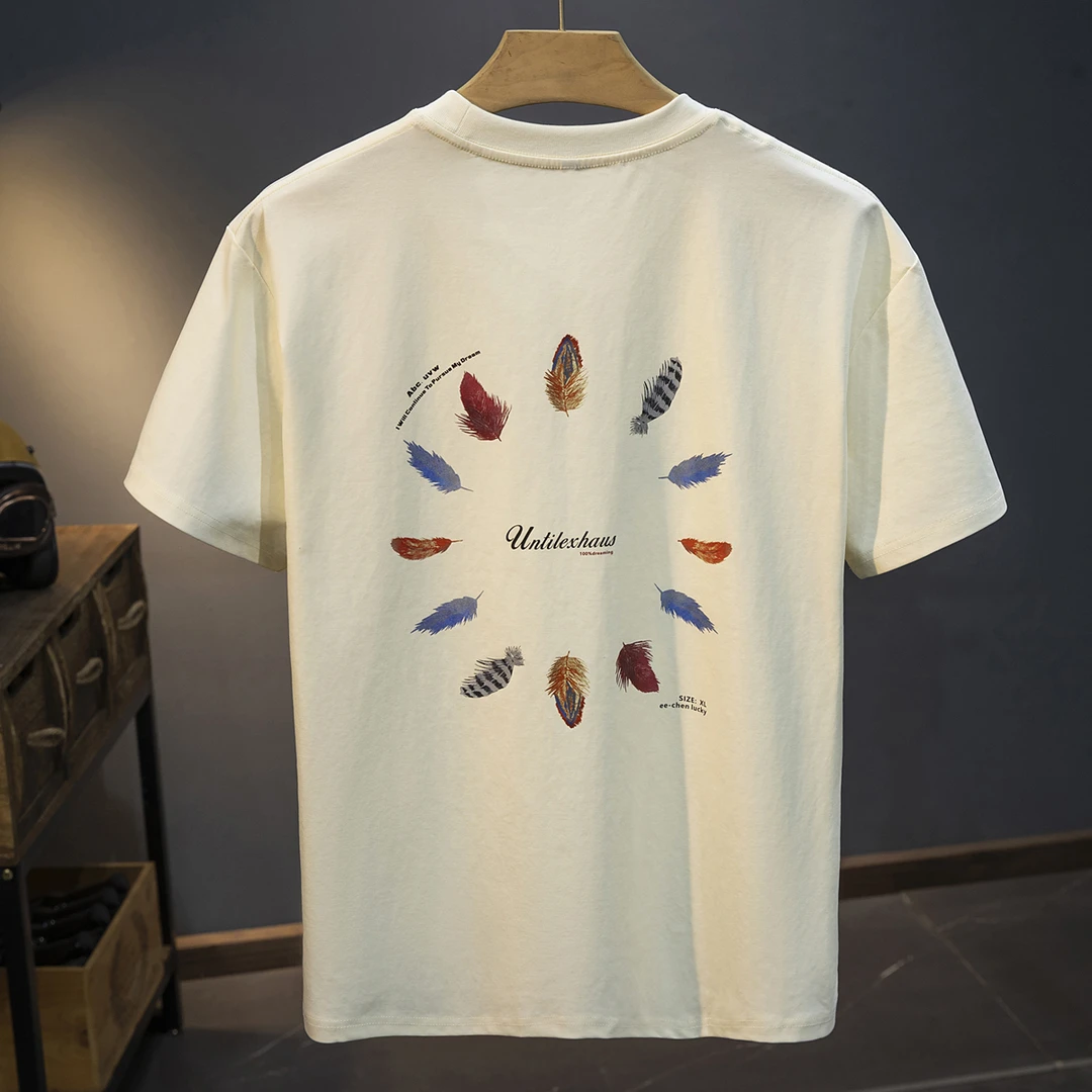 U&PURA美式高端潮牌个性T恤字母印花短袖百搭舒适简约潮流t恤男款