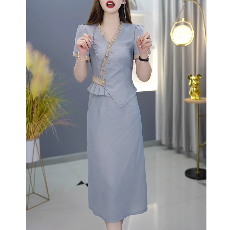 今年流行的女装套装2025夏季新款时尚洋气优雅减龄显瘦两件套裙子