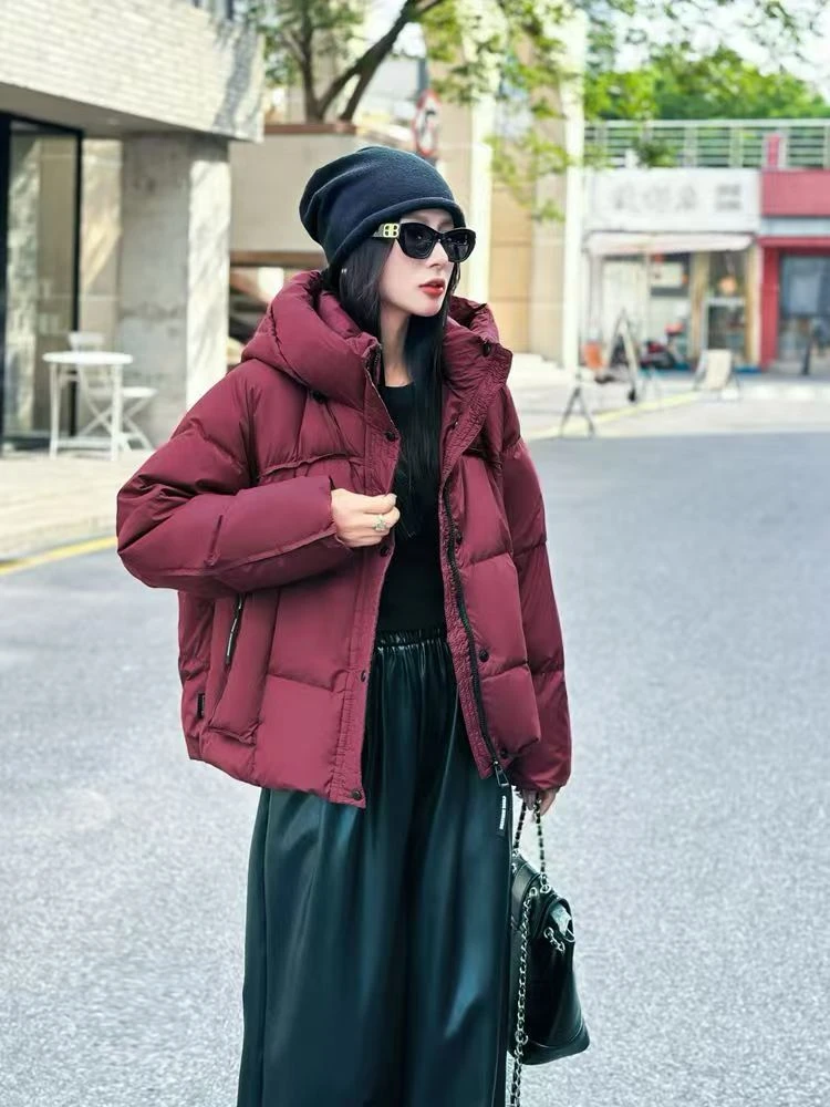 【宠粉福利】气质冬季新款厚款连帽韩版宽松休闲时尚羽绒服女款爆款