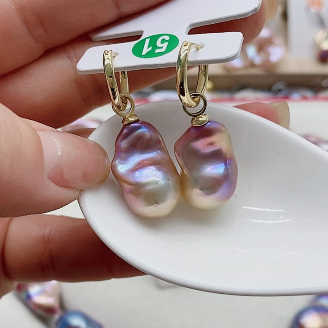 【闪购商品】淡水珍珠耳饰银S925镶嵌