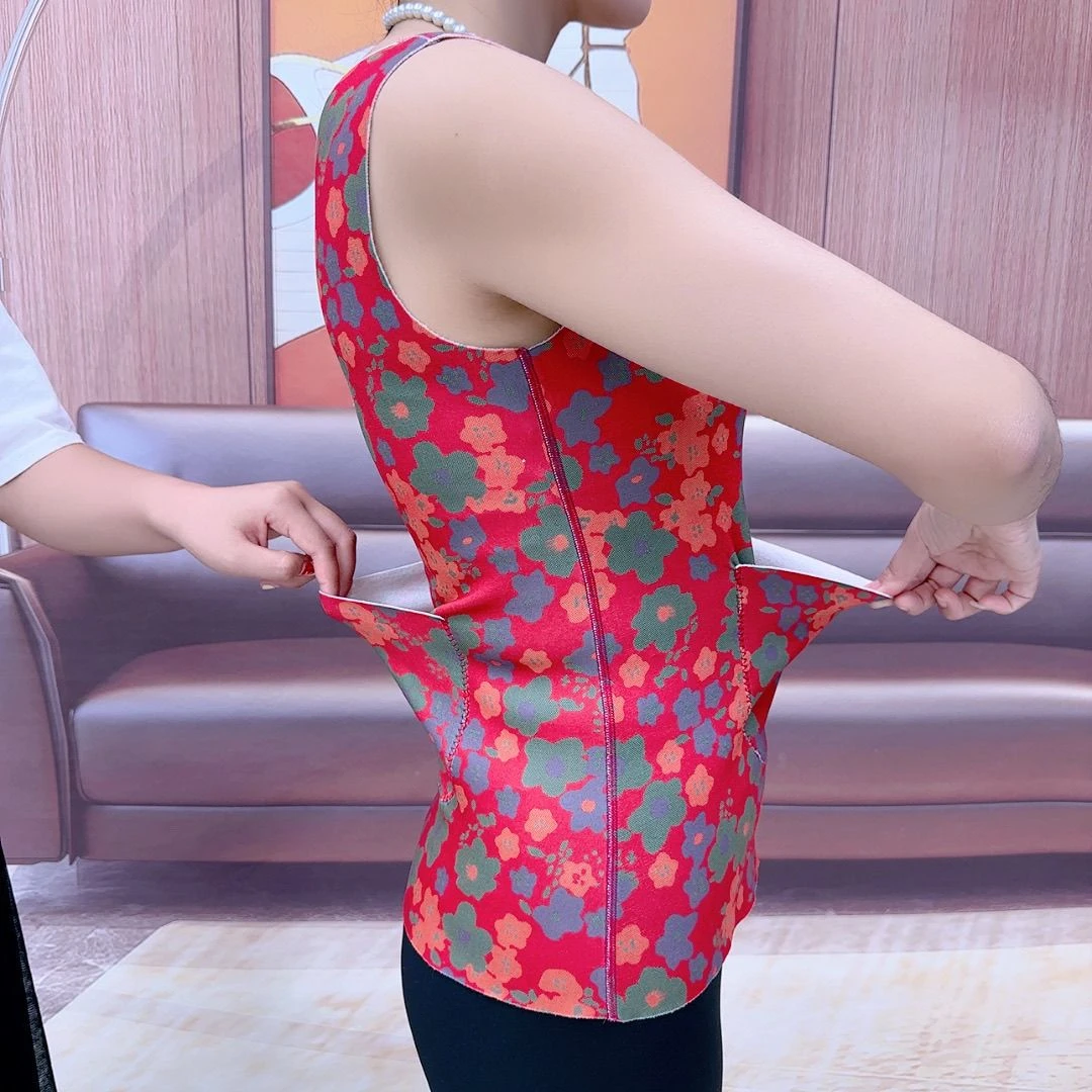 保暖背心德绒秋冬季女士无痕德绒保暖内穿打底衫中老年妈妈J