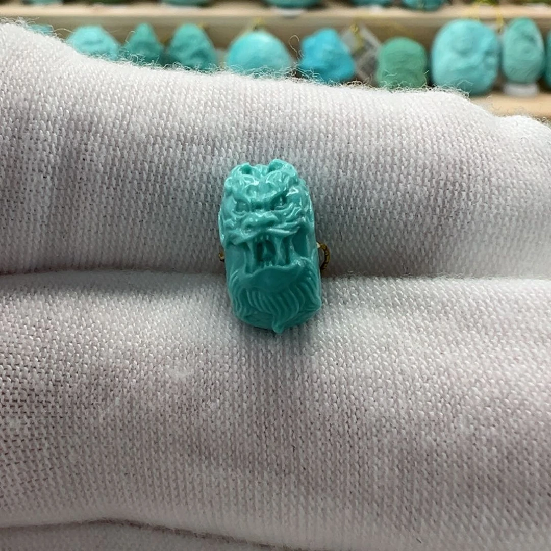 未镶嵌绿松石龙扣11.6x6.2mm