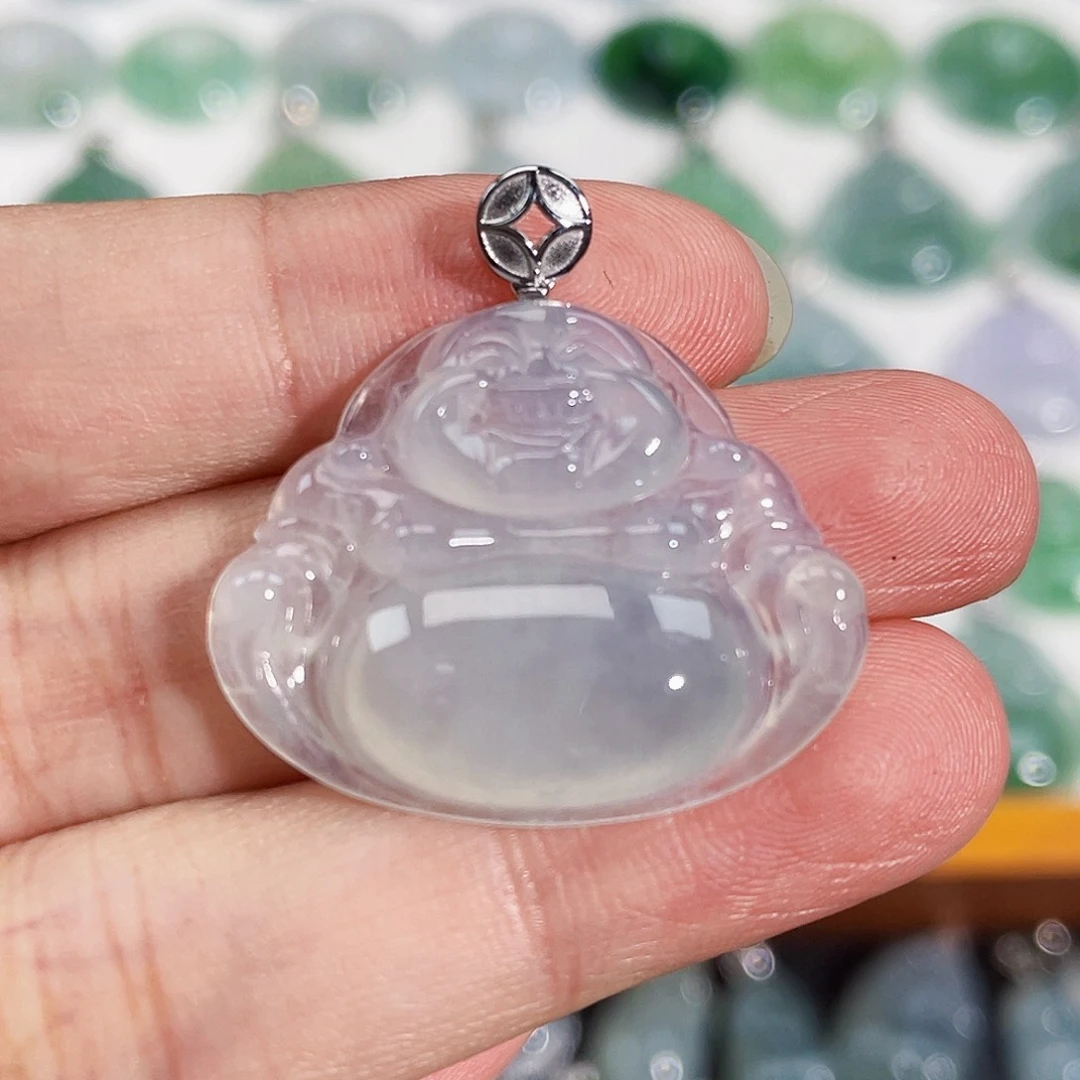 颈饰18K金镶嵌翡翠吊坠