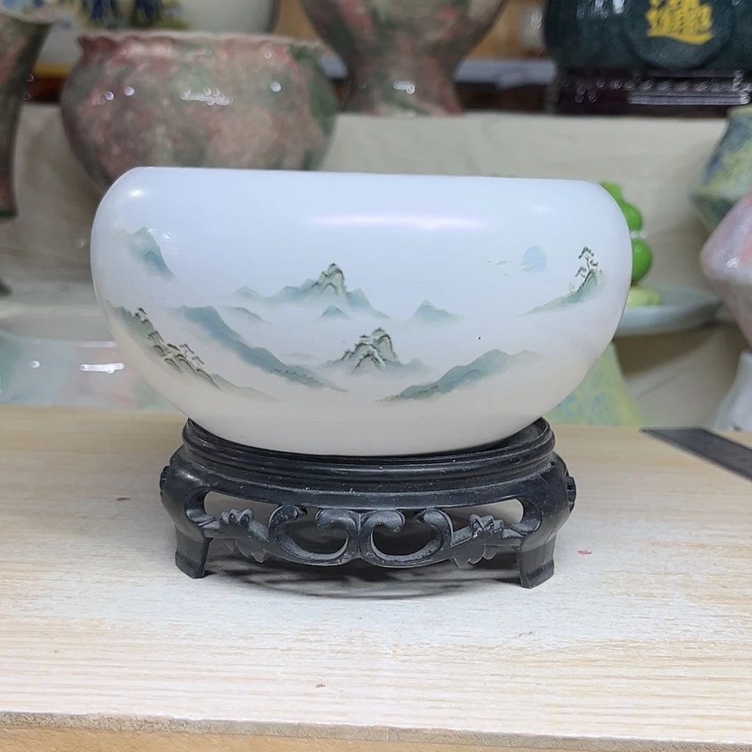 陶瓷绿植多肉微瑕花盆外口径：12*7.5无孔