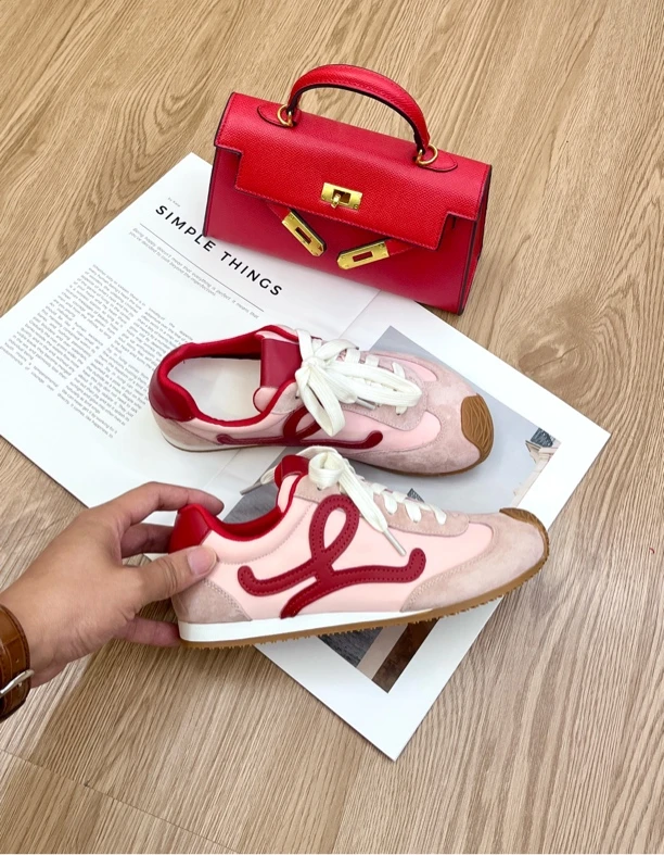 春季春秋季软底德训鞋王一博同款不对称大鞋头系带休闲风阿甘鞋女