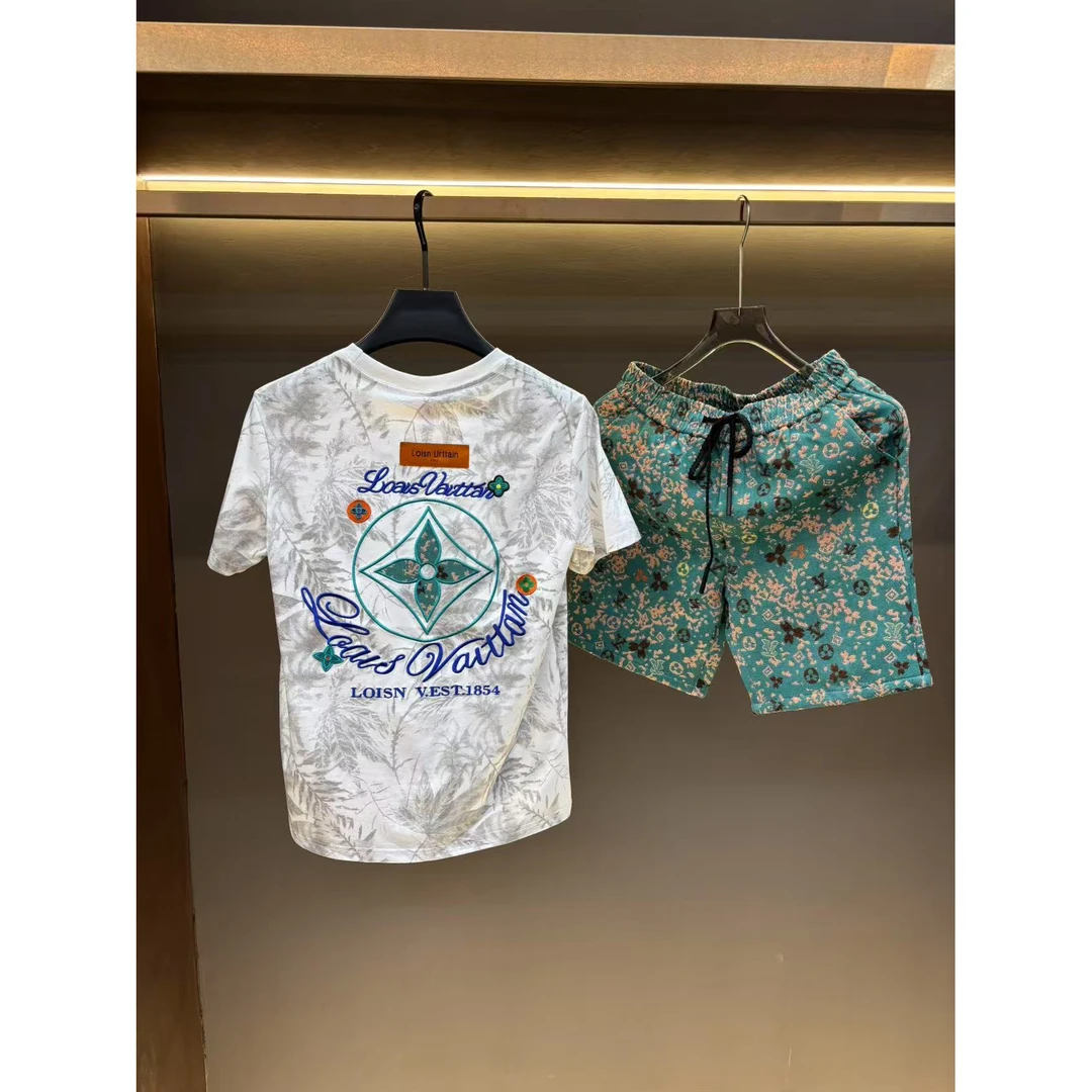 男士夏季新款轻奢休闲百搭修身时尚套装N3533