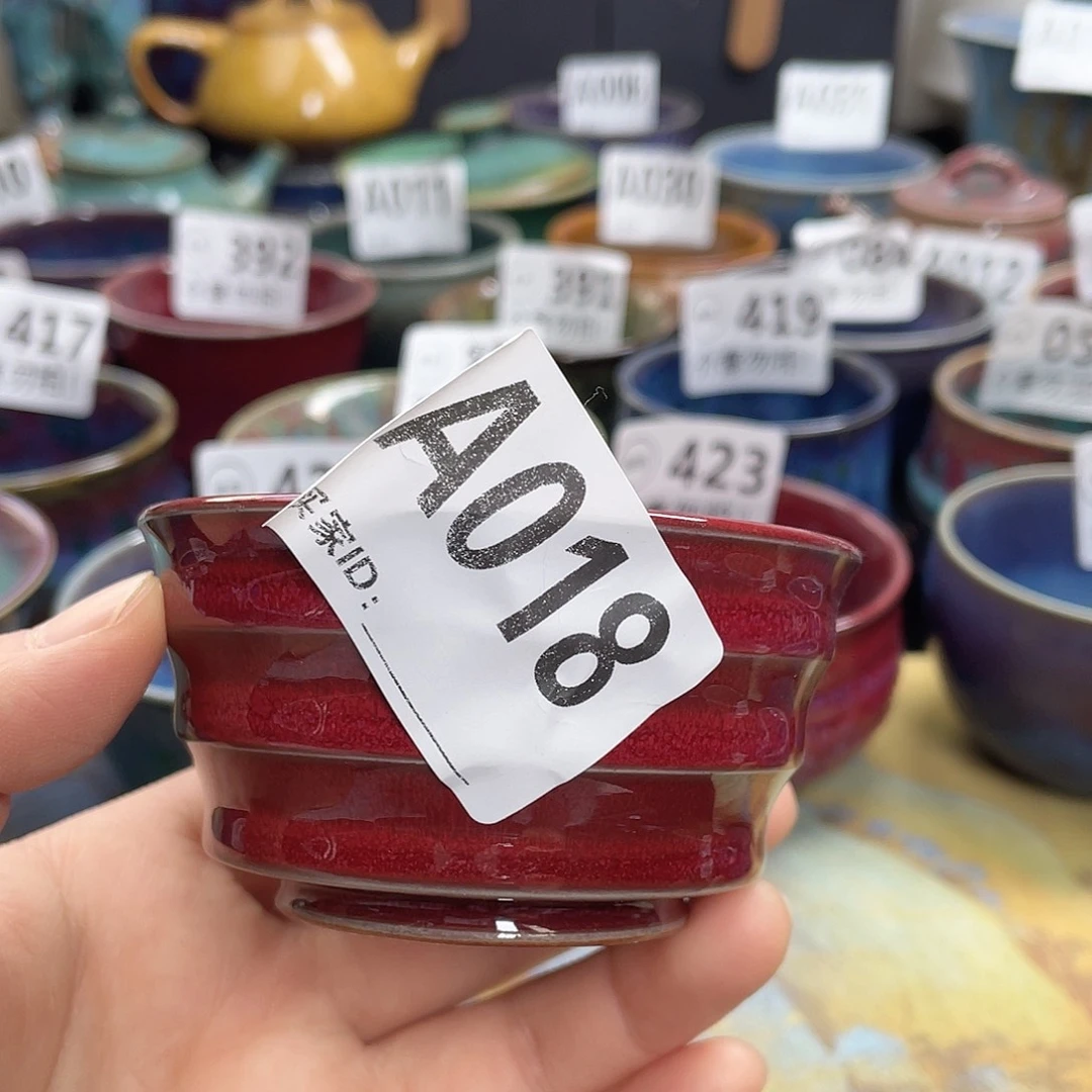 摆件陶神后钧瓷原产地高温烧制微瑕