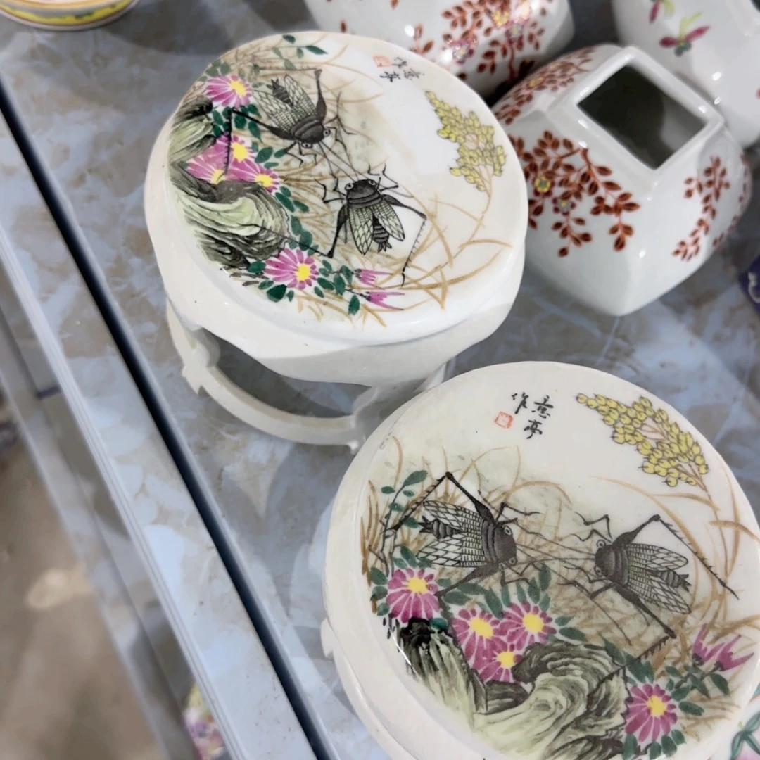 手绘瓷器，全部处理