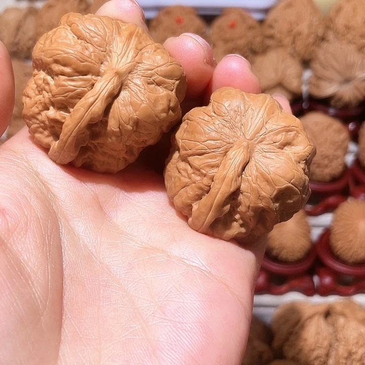 文玩核桃把件蛤蟆异型一帆风顺39尺放漏款