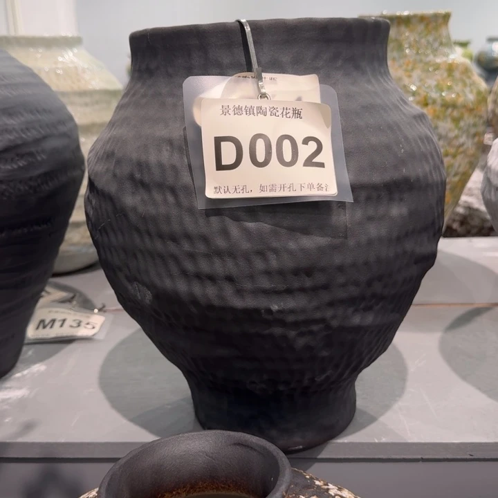 一***水瓷片景德镇高温花器编码002高33口18默认无孔