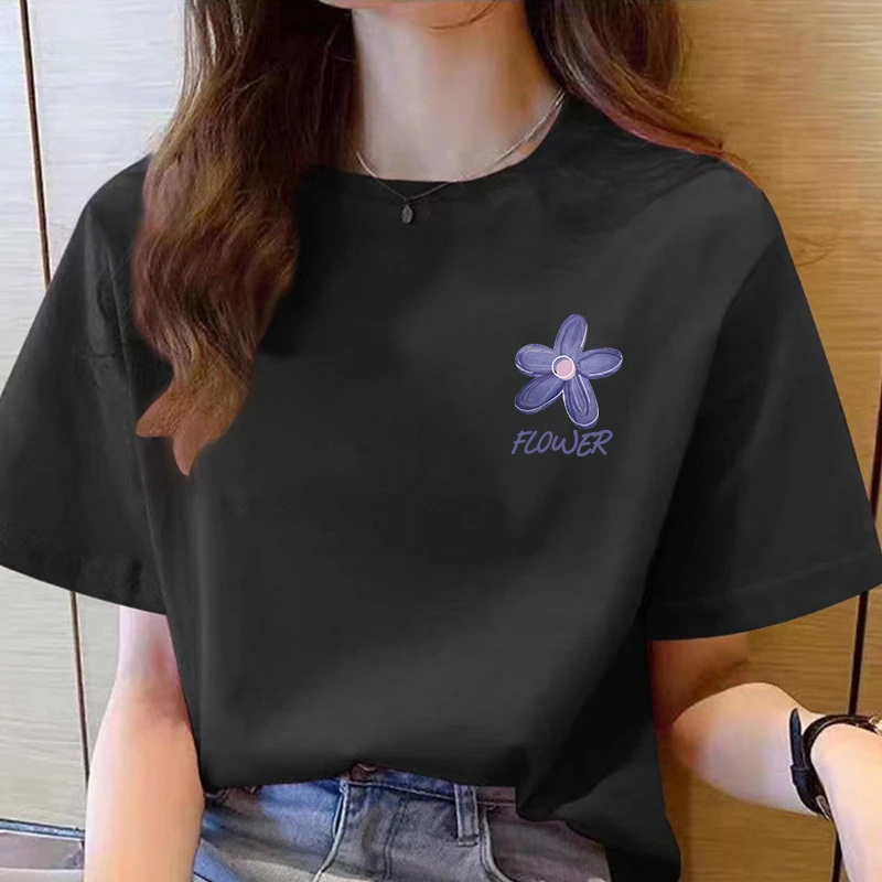 【6-4彩】2025纯棉男女同款纯棉T恤短袖t恤男女夏季ins潮牌潮学生