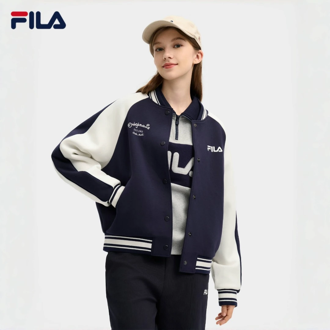 Fila/斐乐女款棒球服2025年春新款休闲百搭运动外套运动休闲