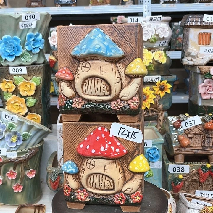 紫砂花盆粗陶材质多肉花盆