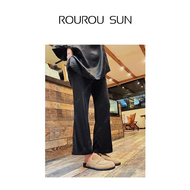 27511韩系慵懒风垂感显瘦休闲裤女时尚百搭凉凉裤潮流