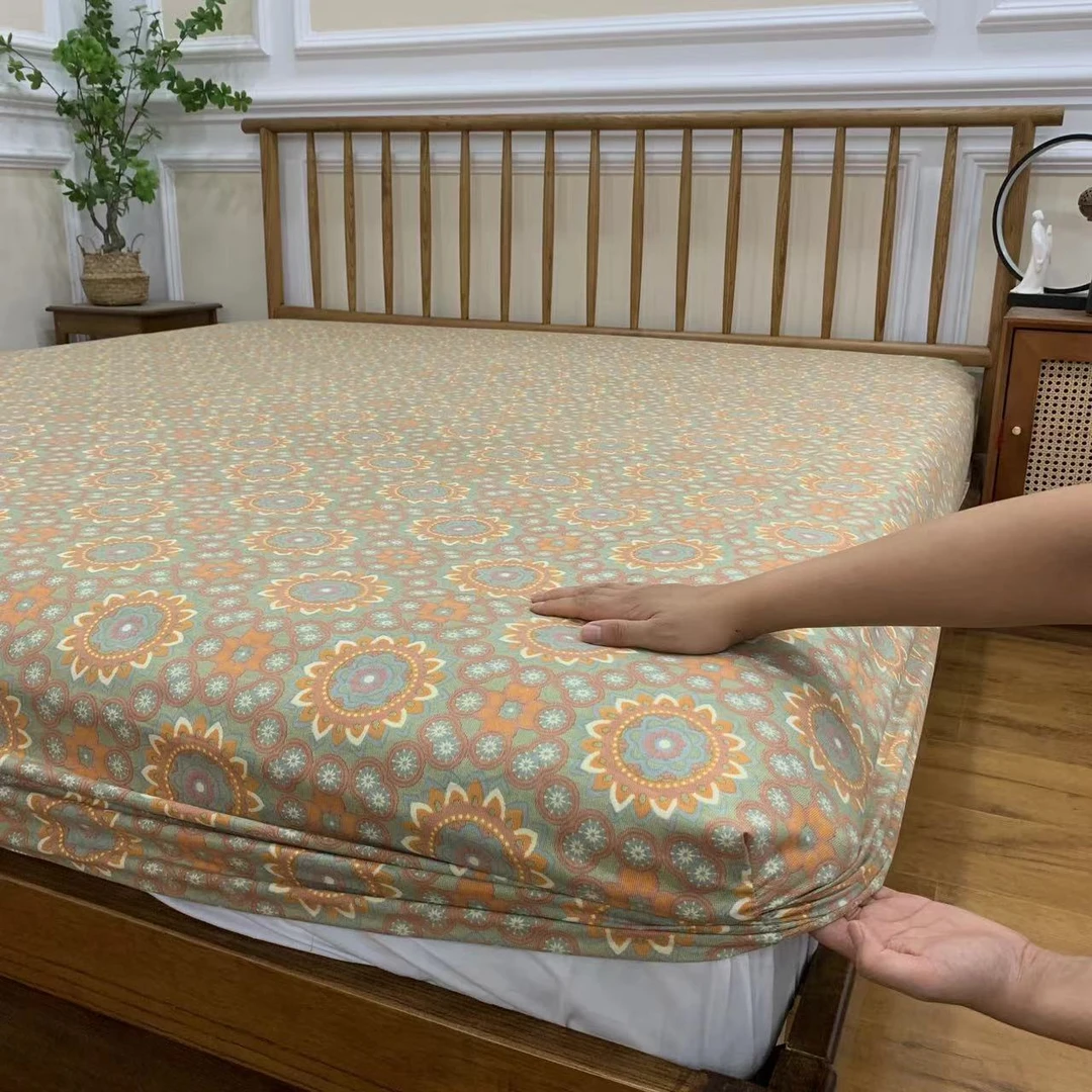 【向日葵】-床笠床垫保护套1.5X2小辣椒双层纱加厚床品