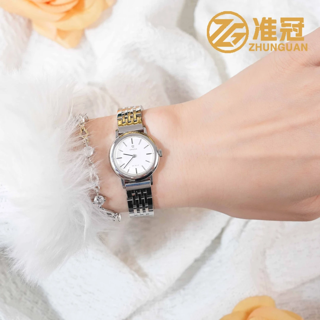 95新 Omega/欧米茄 24mm手动机械YK5071碟飞后钻瑞士名表杏1