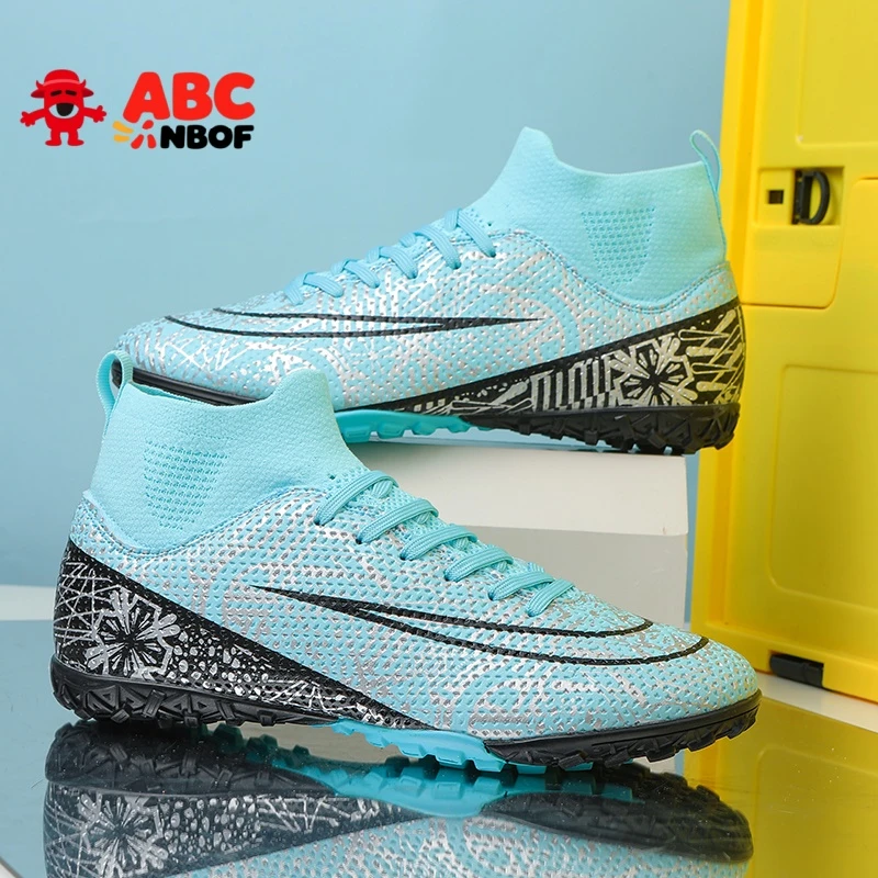 ABC NBOF2025新款儿童足球鞋女童小学生男款比赛tf碎钉女孩训练鞋