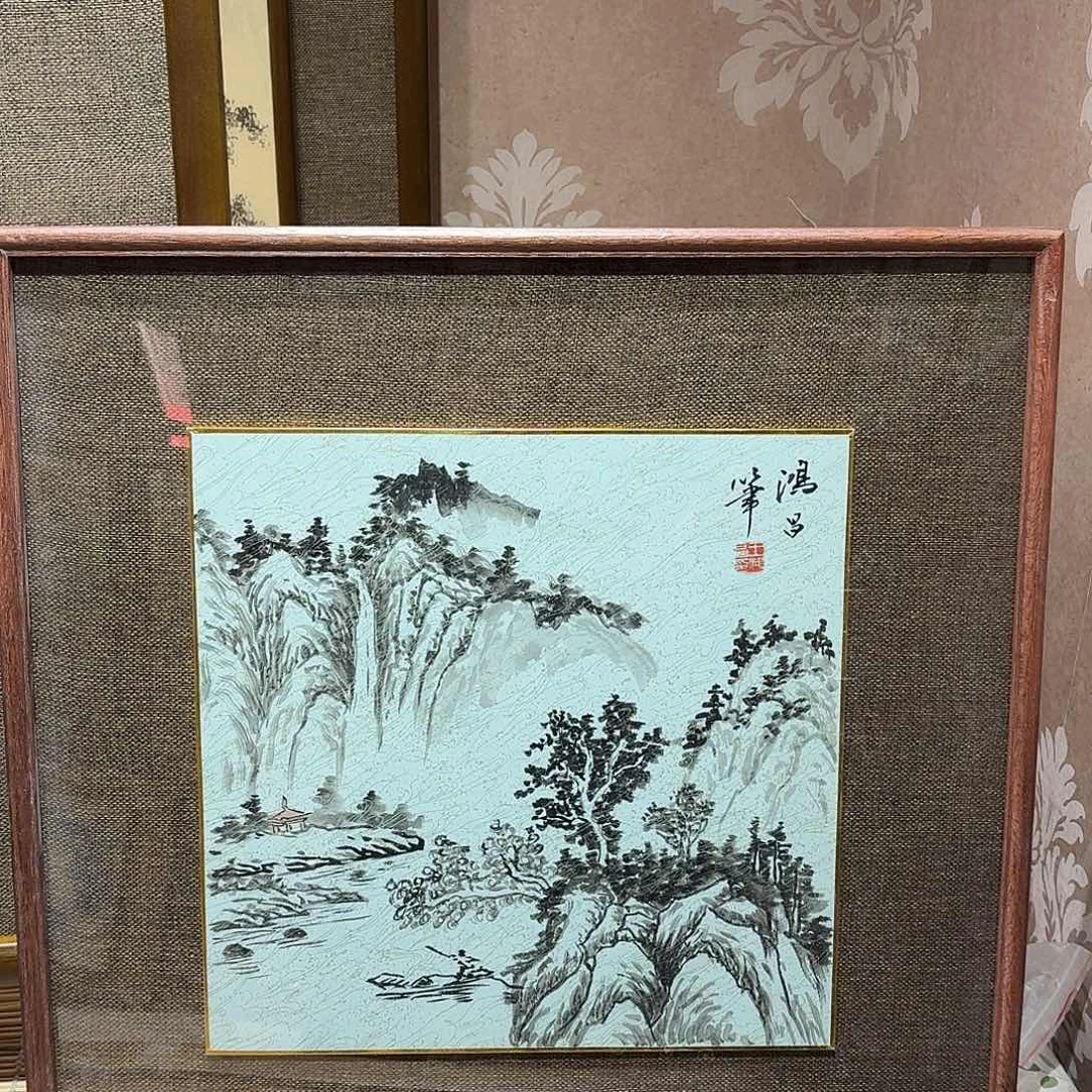 国画真人手绘作品