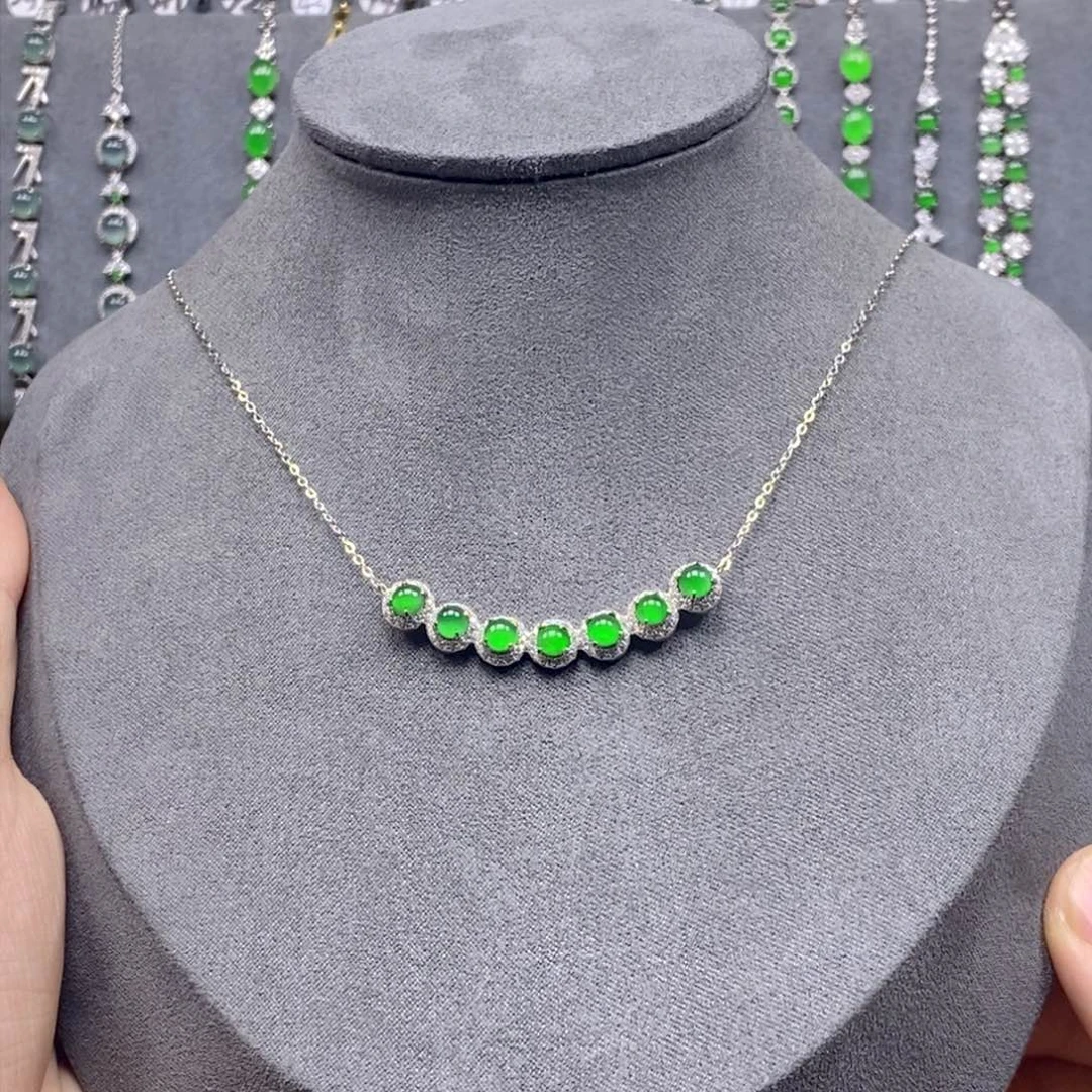 翡翠银S925镶嵌颈饰s****j