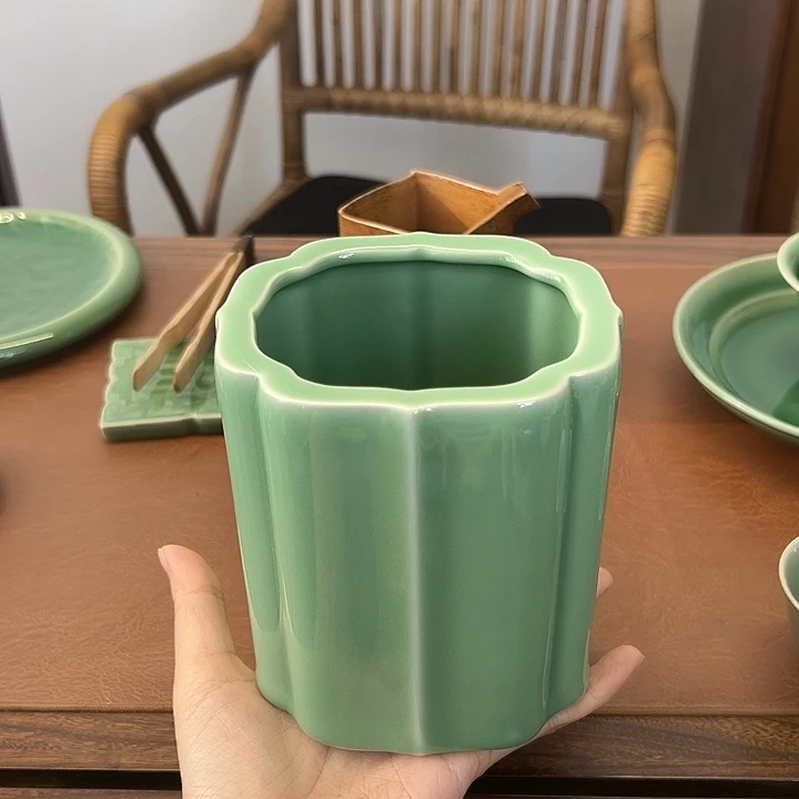 龙泉云间青瓷小米茶器