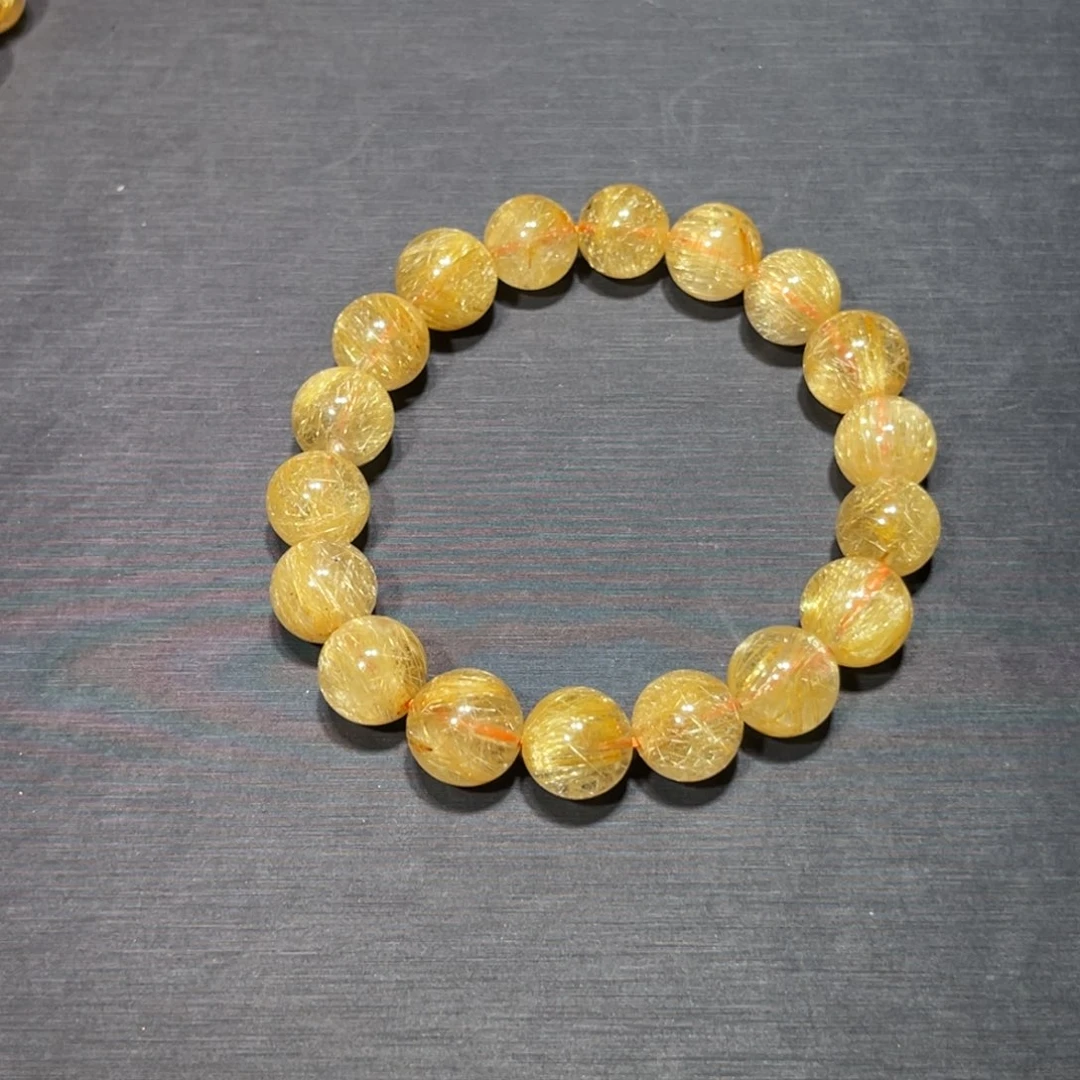 7***叶水晶手串未镶嵌金钛晶