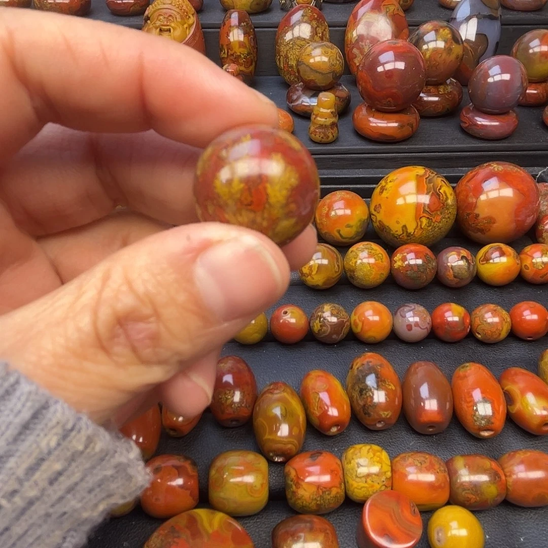 村***花玛瑙/玉髓合金颈饰